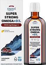 Suplement diety Omega 3+D3, 3500 mg, smak cytrynowy - Osavi Super Strong Omega — Zdjęcie N2