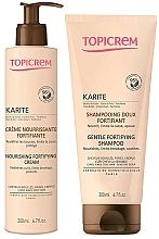 Zestaw - Topicrem Karite Fortifying (shmp/200ml + h/cream/200ml) — Zdjęcie N1