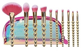 Kup Zestaw pędzli do makijażu, 10 szt. + kosmetyczka - BH Cosmetics Doja Cat Set of 10 Brushes + Bag