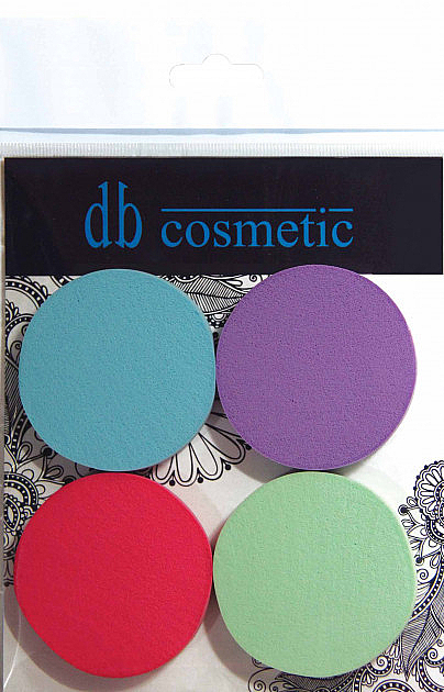 Zestaw gąbek do makijażu Koła, kolorowe 4 szt. nr 990 - Dark Blue Cosmetics — Zdjęcie N1