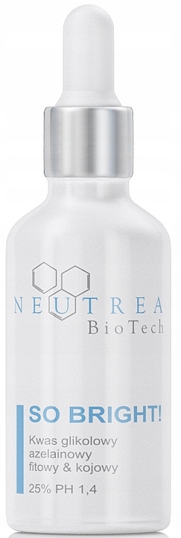 Peeling do twarzy - Neutrea BioTech So Bright! Peel 25% PH 1.4 — Zdjęcie N1