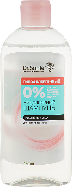 Nawilżający szampon micelarny z ekstraktem z konopi - Dr Sante 0%