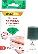 Odżywka witaminowa z kolagenem do paznokci - Kosmed Collagen Nail Protection 10in1 — Zdjęcie N1