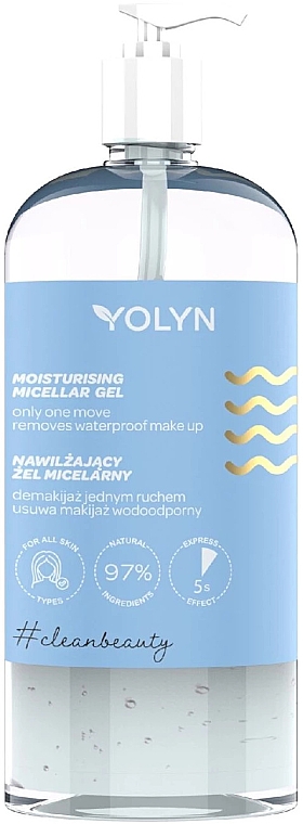 Nawilżający żel micelarny - Yolyn #cleanbeauty Moisturising Micellar Gel