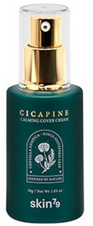 Korygujący krem do twarzy - Skin79 Cica Pine Calming Cover Cream SPF38/PA++ — Zdjęcie N1