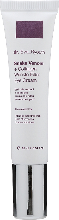 Krem na zasinienia i worki pod oczami - Dr. Eve_Ryouth Snake Venom + Collagen Wrinkle Filler Eye Cream