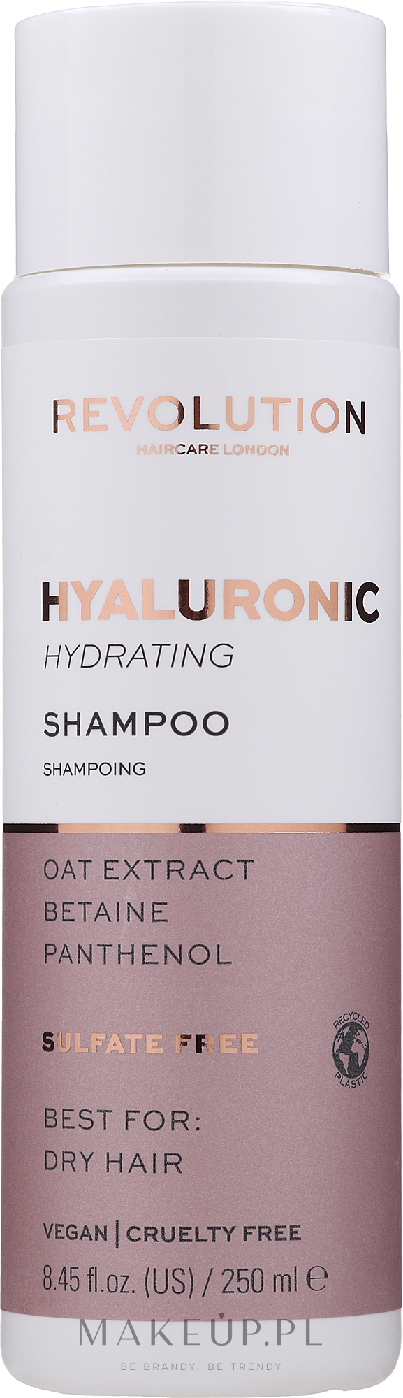 Nawilżający szampon do włosów z kwasem hialuronowym - Makeup Revolution Hyaluronic Acid Hydrating Shampoo — Zdjęcie 250 ml