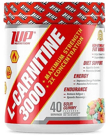 L-karnityna Sour Gummy - 1Up Nutrition L-Carnitine 3000 Powder — Zdjęcie N1
