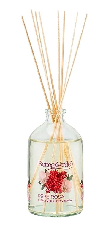 Dyfuzor zapachowy z patyczkami Różowy pieprz - Bottega Verde Reed Diffuser  — Zdjęcie N1