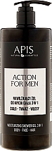 Nawilżający żel do mycia ciała 3 w 1 - APIS Professional Action For Men — Zdjęcie N3