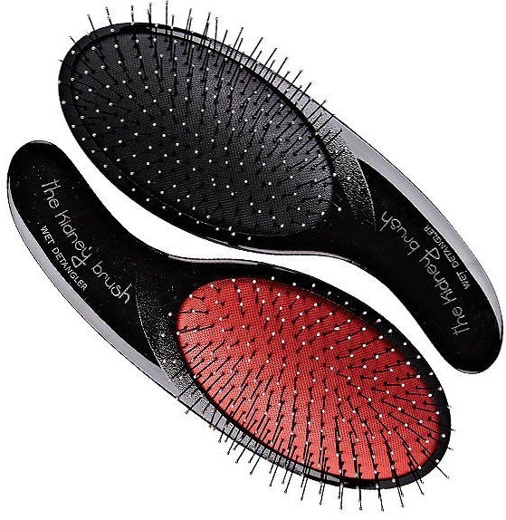 Ceramiczna szczotka do włosów - Olivia Garden Kidney Brush Wet Detangler (black) — Zdjęcie N2