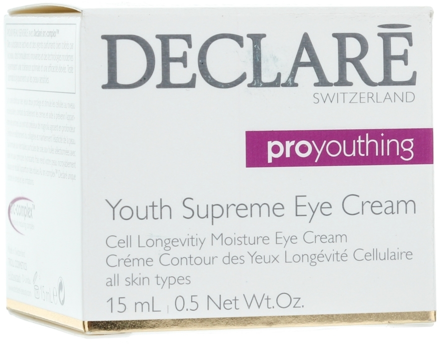 Odmładzający krem pod oczy - Declare Pro Youthing Youth Supreme Eye Cream — Zdjęcie N1