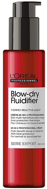 Termoochronny krem do stylizacji i suszenia włosów - L'Oreal Professionnel Serie Expert Blow-Dry Fluidifier — Zdjęcie N1