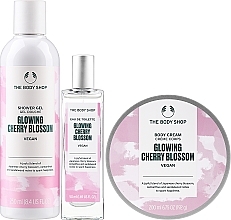 The Body Shop Glowing Cherry Blossom - Zestaw (edt 50 ml + sh/gel 250 + b/cr 200 ml) — Zdjęcie N2