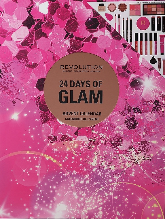 Zestaw Kalendarz adwentowy, 24 produkty - Makeup Revolution 24 Days of Glam Advent Calendar
