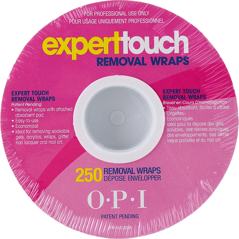 Folia do usuwania lakieru hybrydowego - OPI. Expert Touch Removal Wraps Count Roll — Zdjęcie N1
