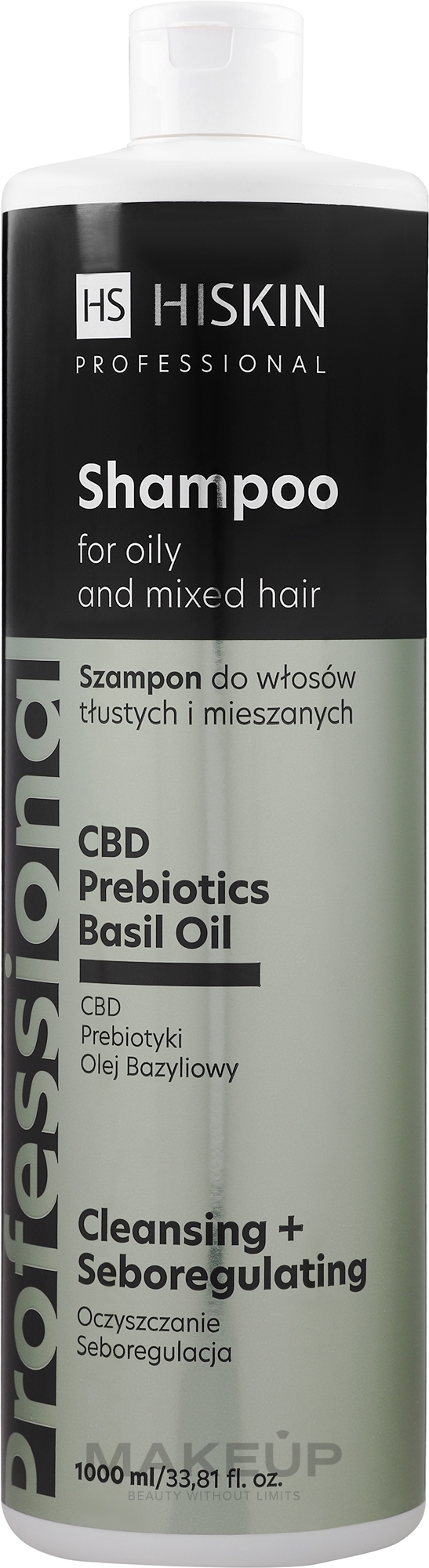 Szampon do włosów przetłuszczających się - HiSkin CBD Shampoo For Oily Hair — Zdjęcie 1000 ml