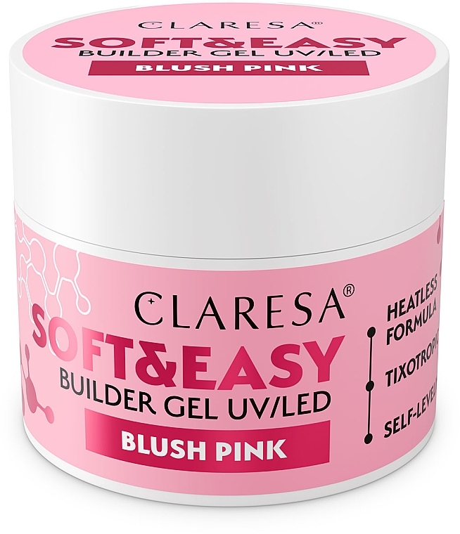 Modelujący żel do paznokci - Claresa Soft & Easy Builder Gel UV/LED Blush Pink — Zdjęcie N1