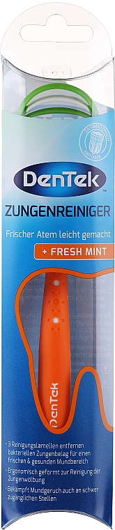 Skrobaczka do języka, pomarańczowa - DenTek Comfort Clean Tongue Scraper — Zdjęcie N1