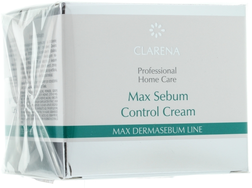 Normalizujący krem do twarzy - Clarena Bio Dermasebum Line Max Sebum Control Cream — Zdjęcie N2