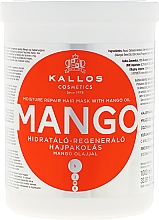 Nawilżająca maska naprawcza do włosów z olejem z mango - Kallos Cosmetics Mango Hair Mask — Zdjęcie N3