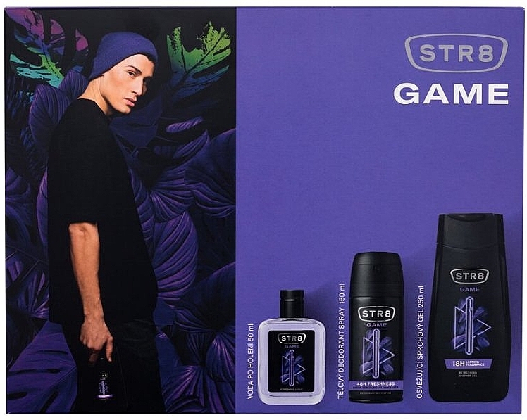 STR8 Game - Zestaw (ash/lot/50ml + deo/150ml + sh/gel/250ml) — Zdjęcie N1