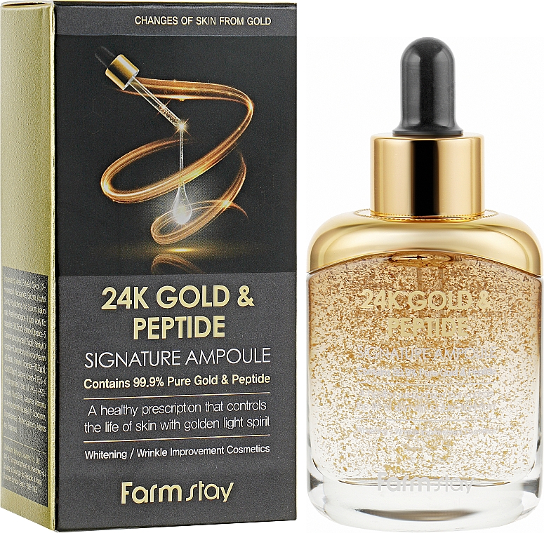 Ampułka serum do twarzy - FarmStay 24K Gold and Peptide Signature Ampoule — Zdjęcie N2