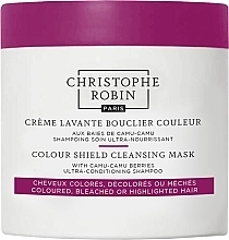Kup Oczyszczająca maska ​​do włosów farbowanych i z pasemkami - Christophe Robin Color Shield Cleansing Mask With Camu-Camu Berries