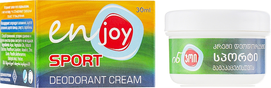 Dezodorant w kremie - Enjoy & Joy Sport Deodorant Cream — Zdjęcie N1