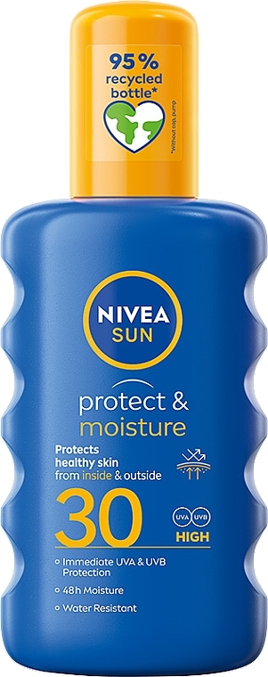 Nawilżający spray ochronny do opalania SPF 30 - NIVEA SUN Protect & Moisture Moisturising Sun Spray — Zdjęcie N1
