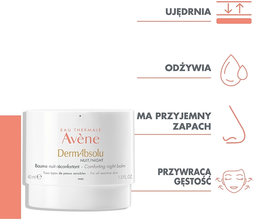 Krem-balsam do twarzy na noc dający skórze komfort - Avène DermAbsolu Comforting Night Balm — Zdjęcie N5