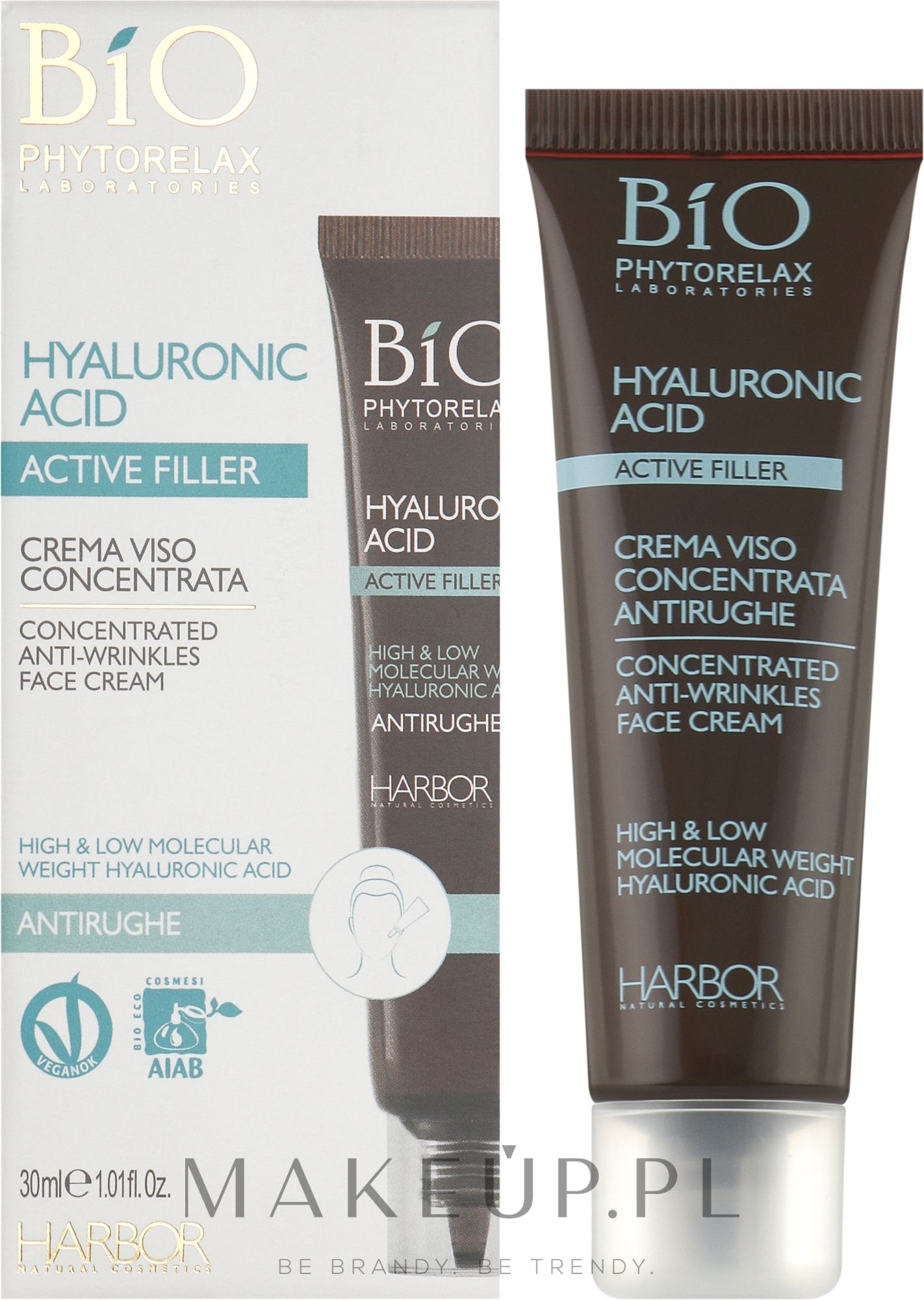 Skoncentrowany krem do twarzy, przeciwzmarszczkowy - Phytorelax Laboratories Active Filler Hyaluronic Acid Concentrated Anti-Wrinkles Face Cream  — Zdjęcie 30 ml