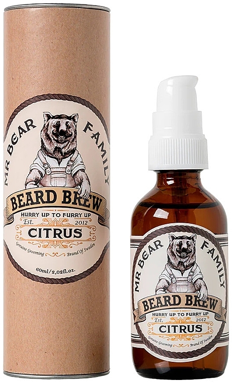 Olejek do brody - Mr Bear Family Beard Brew Citrus — Zdjęcie N1
