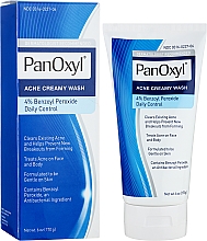 Krem do twarzy z nadtlenkiem benzoilu - PanOxyl Acne Creamy Wash Benzoyl Peroxide 4% — Zdjęcie N2
