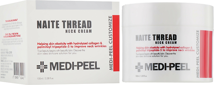 Peptydowy krem ​​kolagenowy do szyi - Medi Peel Naite Thread Neck Cream — фото N1