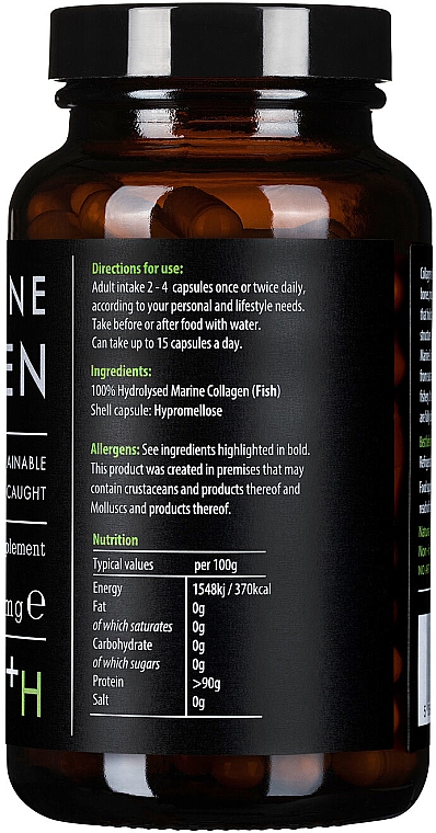 Suplement diety Czysty Kolagen Morski - Kiki Health Pure Marine Collagen 450 Mg — Zdjęcie N2