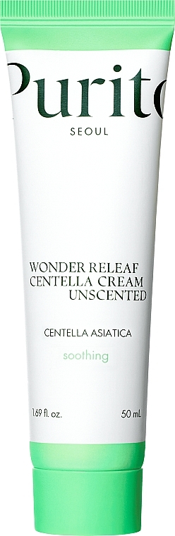 Krem kojący z wąkrotką azjatycką bez olejków eterycznych - Purito Seoul Wonder Releaf Centella Cream Unscented