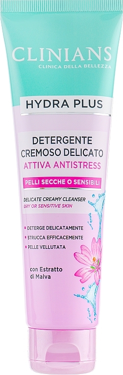 Kremowy preparat oczyszczający do skóry suchej i wrażliwej - Clinians Hydra Plus Attiva Antistress Delicate Creamy Cleanser — Zdjęcie N1