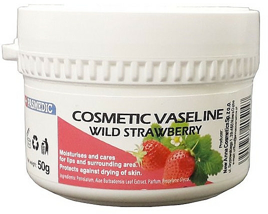 Nawilżający krem do twarzy Olej moringa - Pasmedic Cosmetic Vaseline Wild Strawberry — Zdjęcie N2