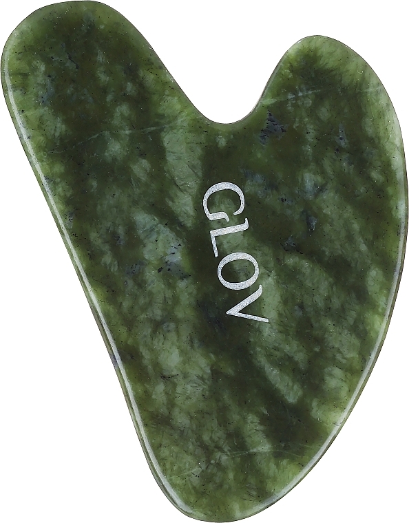 Kamień gua sha do masażu twarzy i szyi Zielony jadeit - Glov Green Jade Gua Sha Stone — Zdjęcie N1