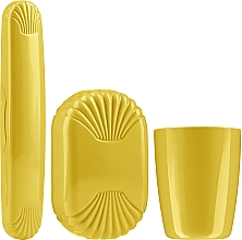 Kup Toaletowy zestaw podróżny, 42058, żółty - Top Choice Set (accessory/3pcs)