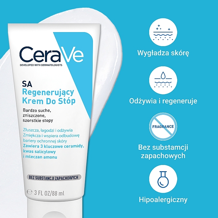 Regenerujący krem do stóp - CeraVe SA Renewing Foot Cream — Zdjęcie N5