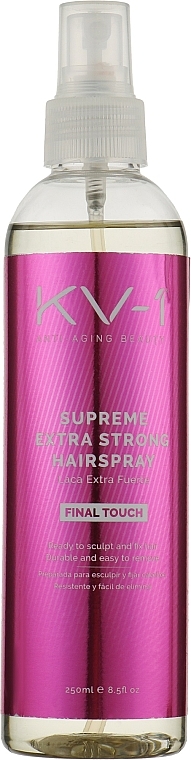 Ekstra mocny lakier do włosów - KV-1 Final Touch Supreme Extra Strong Hairspray — Zdjęcie N1