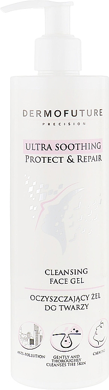 Kojący żel oczyszczający do mycia twarzy - DermoFuture Ultra Soothing Protect & Repair — Zdjęcie N1