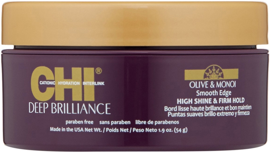 Wygładzająca pasta nabłyszczająca do stylizacji włosów - CHI Deep Brilliance Olive & Monoi Smooth Edge High Shine & Firm Hold — Zdjęcie N1