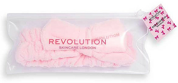 Opaska kosmetyczna do włosów, różowa - Revolution Skincare Pretty Pink Hair Band  — Zdjęcie N1