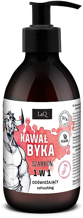 Odświeżający szampon dla mężczyzn Kawał Byka - LaQ Refreshing Shampoo — Zdjęcie N1