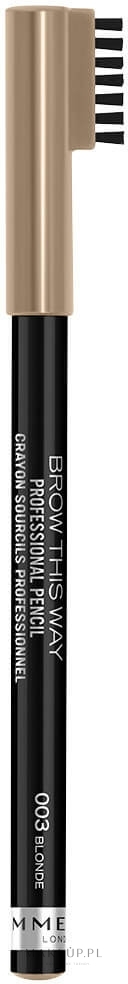 Kredka do brwi - Rimmel Brow This Way Professional Eyebrow Pencil — Zdjęcie 003 - Blonde