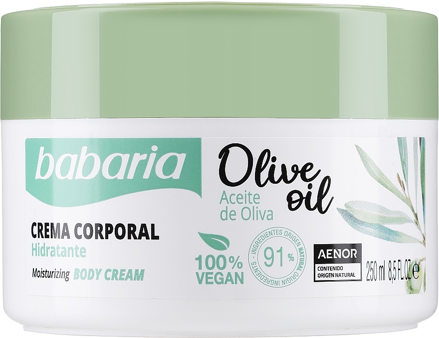 Krem do ciała 100% oliwa z oliwek - Babaria Olive Oil Nourishing Body Cream — Zdjęcie N1