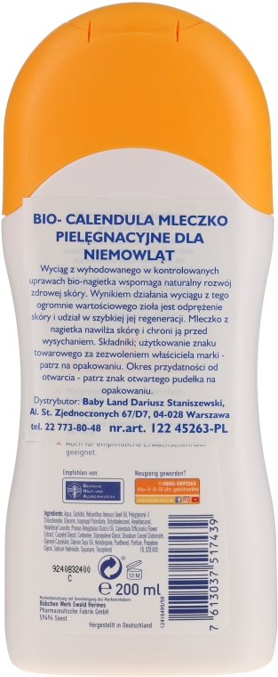 Pielęgnujące mleczko do ciała dla dzieci - Bübchen Calendula Baby Milk — Zdjęcie N2